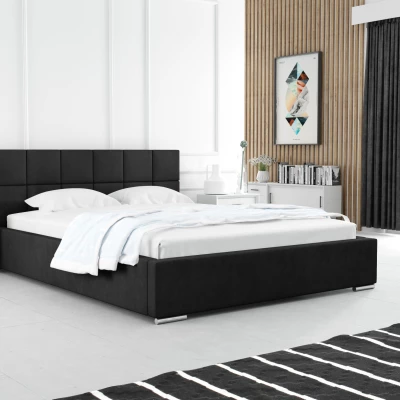 Modern kárpitozott ágy 120x200 RUBINA 2 - sötétszürke
