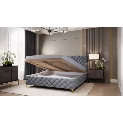Kárpitozott ágy 160x200 RUBBINA 2 - vanília