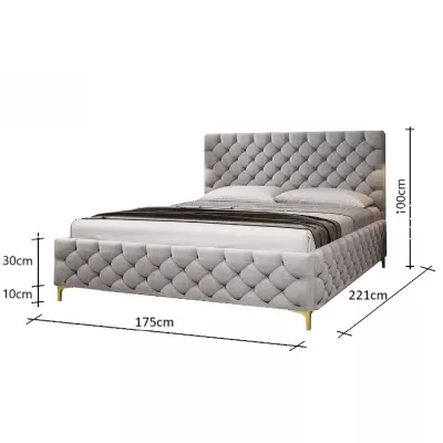 Kárpitozott ágy 160x200 RUBBINA 2 - vanília