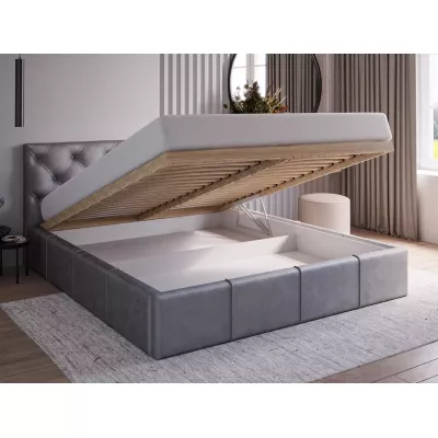 Elegáns kárpitozott ágy 140x200 NURIA 2 - fekete