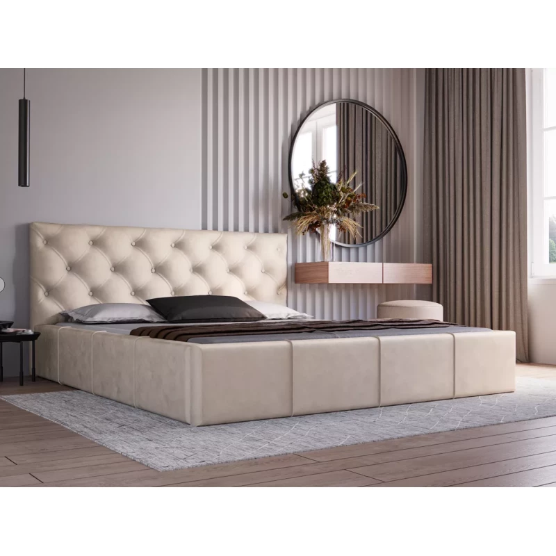 Elegáns kárpitozott ágy 120x200 NURIA 2 - vanília