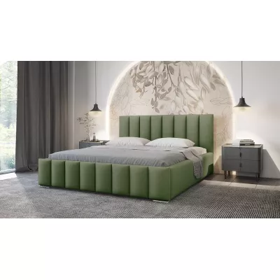 Elegáns kárpitozott ágy 120x200 MADALENA - khaki