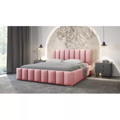 Elegáns kárpitozott ágy 120x200 MADALENA - rózsaszín