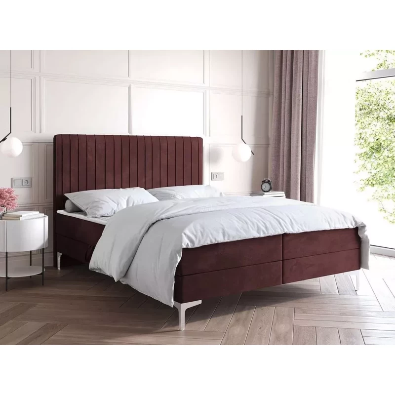 Kontinentális ágy 120x200 HACINA tárolóhellyel - piros