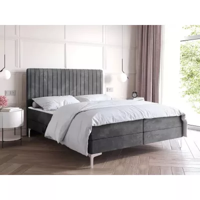 Kontinentális ágy 120x200 HACINA tárolóhellyel - szürke