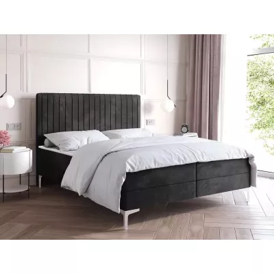 Kontinentális ágy 120x200 HACINA tárolóhellyel - fekete