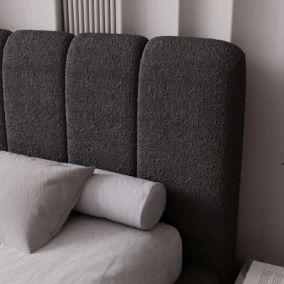 Kárpitozott ágy 120x200 FATUMATA - sötétszürke
