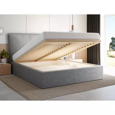 Franciaágy 180x200 LUDMILA SLIM 1 tárolóhellyel - sötétszürke