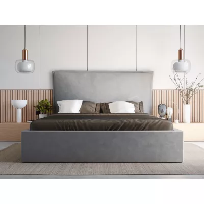 Egyszemélyes ágy 120x200 LUDMILA SLIM 2 tárolóhellyel - szürke