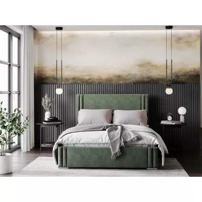 Designer franciaágy 140x200 EMILY - khaki