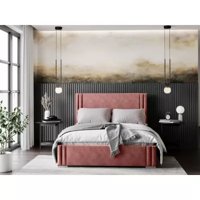 Designer franciaágy 140x200 EMILY - rózsaszín