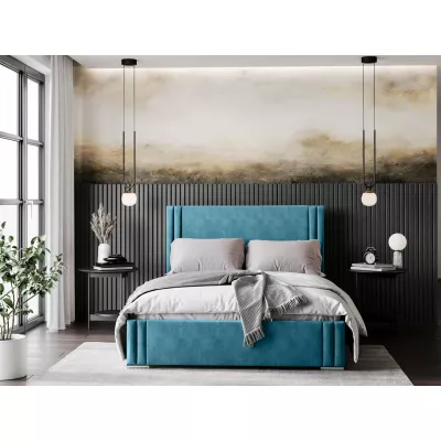Designer franciaágy 160x200 EMILY - kék