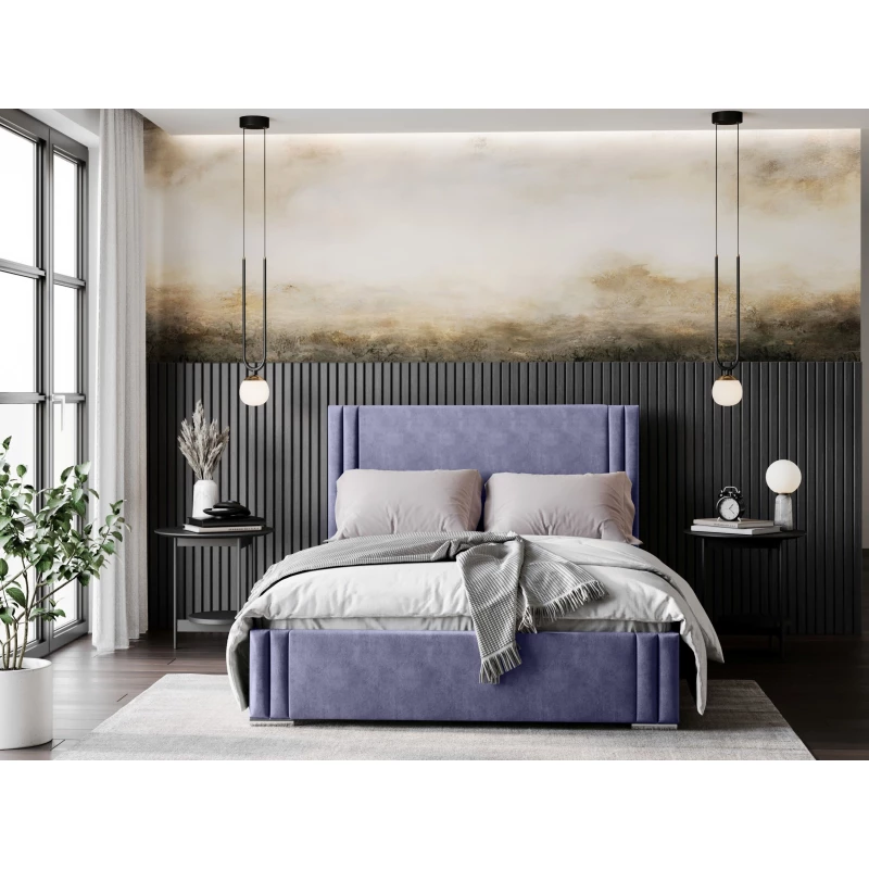 Designer franciaágy 160x200 EMILY - lila