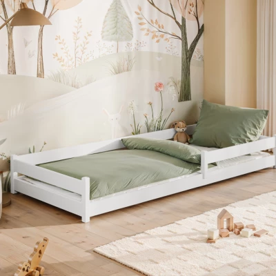 Alacsony gyerekágy 90x200 EMILY - fehér