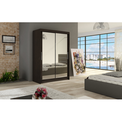 Urshula tükrös gardróbszekrény - szélesség 120 cm, csokoládé