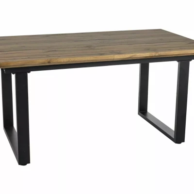 Kihúzható étkezőasztal 160(240)x90 UPTON - kézműves tölgy / fekete