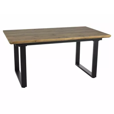 Kihúzható étkezőasztal 160(240)x90 UPTON - kézműves tölgy / fekete