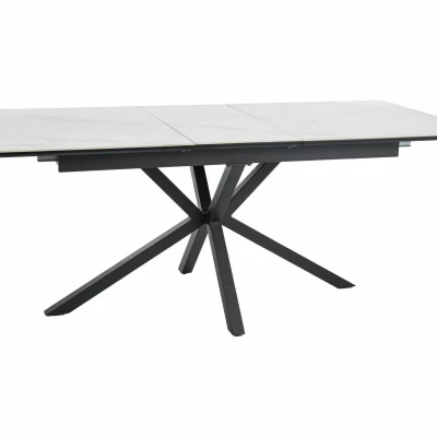 Kihúzható étkezőasztal 160(200)x90 URBAL - fehér / fekete