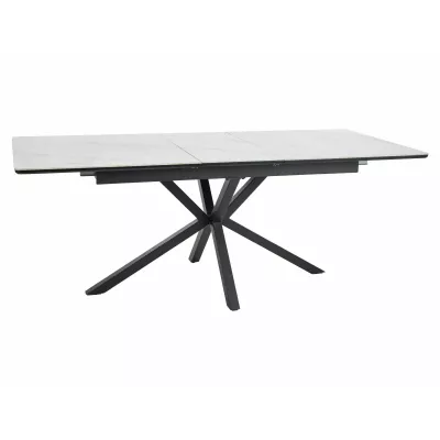 Kihúzható étkezőasztal 160(200)x90 URBAL - fehér / fekete