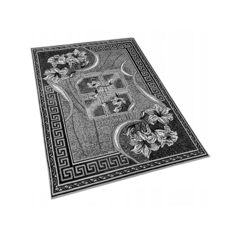Mintás szőnyeg 50x90 cm LUKEN - szürke / fekete