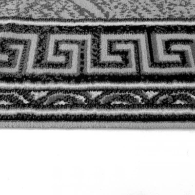 Mintás szőnyeg 50x90 cm LUKEN - szürke / fekete