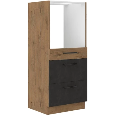 Fiókos szekrény beépített sütőhöz VANYA - szélesség 60 cm, matera / lancelot tölgyfa