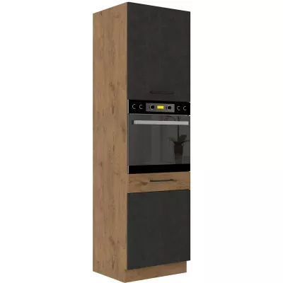 Magas szekrény beépített sütőhöz VANYA - szélesség 60 cm, matera / lancelot tölgyfa