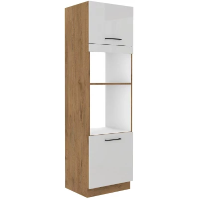 VANYA beépített szekrény - szélesség 60 cm, fehér / lancelot tölgy