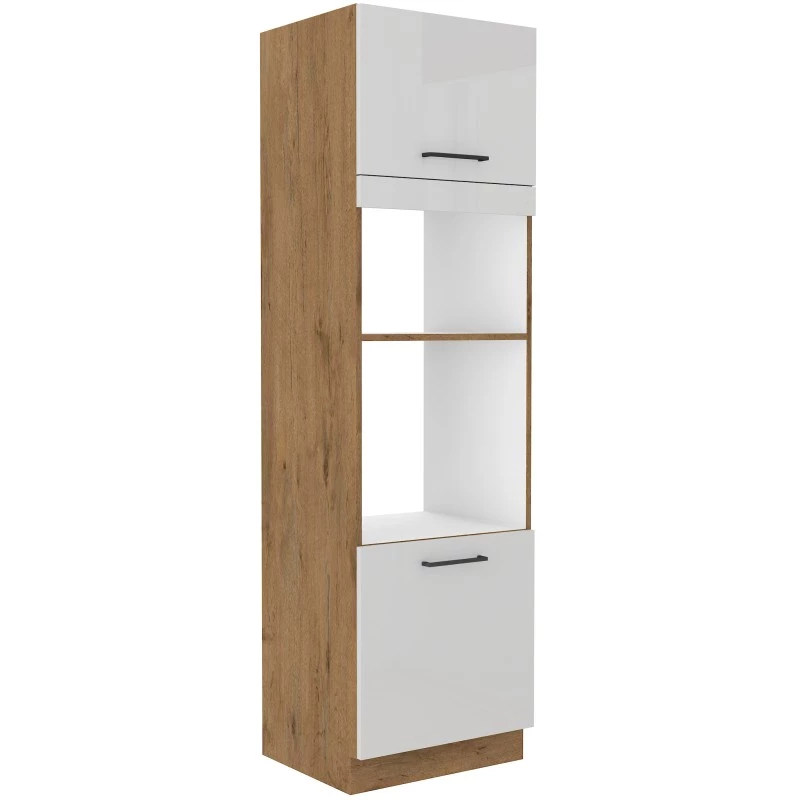VANYA beépített szekrény - szélesség 60 cm, fehér / lancelot tölgy