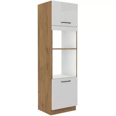 VANYA beépített szekrény - szélesség 60 cm, fehér / lancelot tölgy