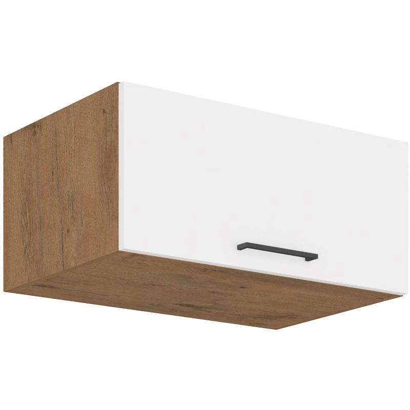 VANYA mély páraelszívó szekrény - szélesség 80 cm, fehér / lancelot tölgyfa