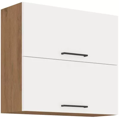 VANYA felső emelőszekrény - szélesség 80 cm, fehér / lancelot tölgy