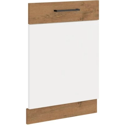 Ajtó beépített mosogatógéphez VANYA - 60x72 cm, fehér / lancelot tölgyfa