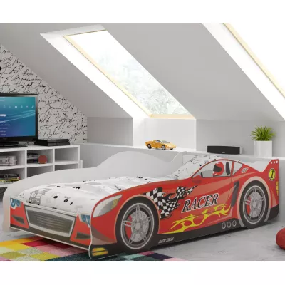 Gyerekágy autó formájában 80x160 RACER - piros