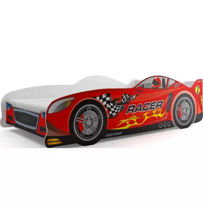 Gyerekágy autó formájában 80x160 RACER - piros