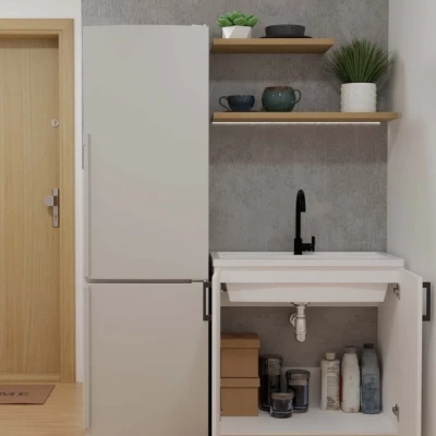 Alsó konyhaszekrény mosogató alatt 80 cm KAINA - fehér