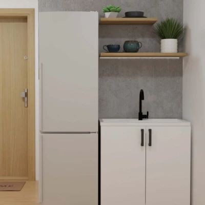 Alsó konyhaszekrény mosogató alatt 80 cm KAINA - fehér