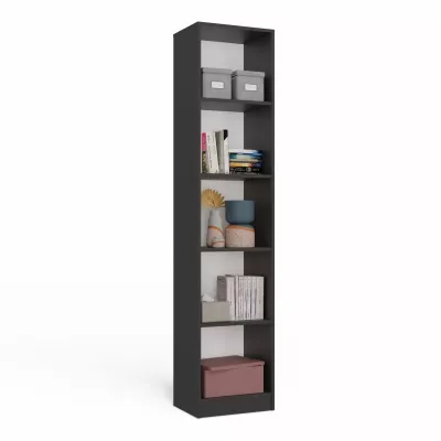 Keskeny könyvespolc RAUNO - 40 cm, antracit