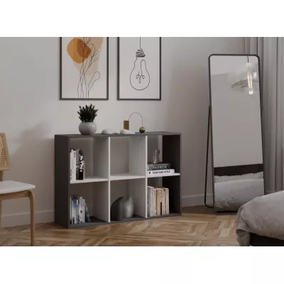 RAINIS 2 polc - antracit / fehér