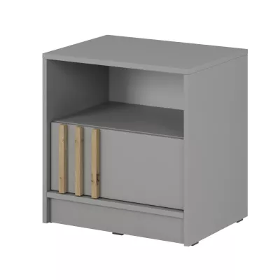 MARFA éjjeliszekrény - szürke / artisan tölgy