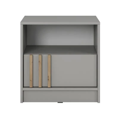 MARFA éjjeliszekrény - szürke / artisan tölgy