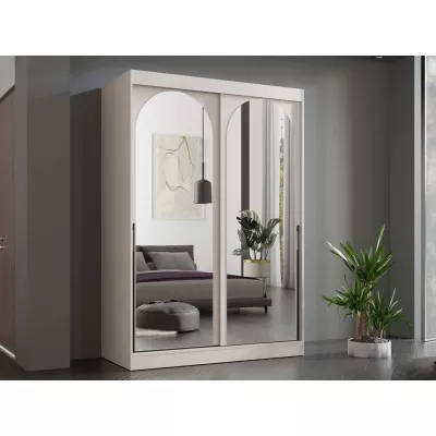 Szekrény tükörrel 150 cm IVAFE - kasmír / fekete
