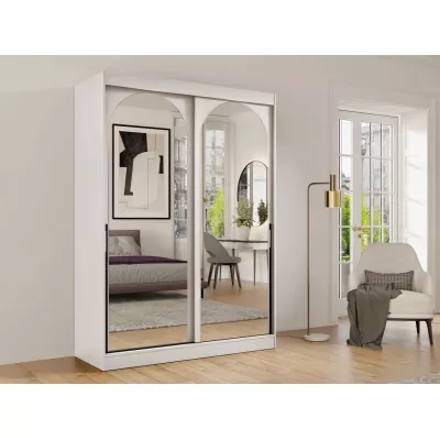 Szekrény tükörrel 150 cm IVAFE - kasmír / fekete