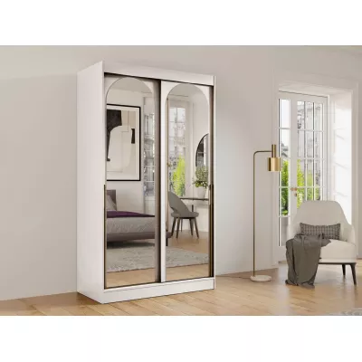 Szekrény tükörrel 120 cm IVAFE - kasmír / arany