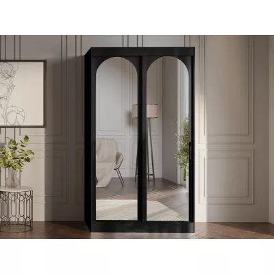 Szekrény tükörrel 120 cm IVAFE - fekete