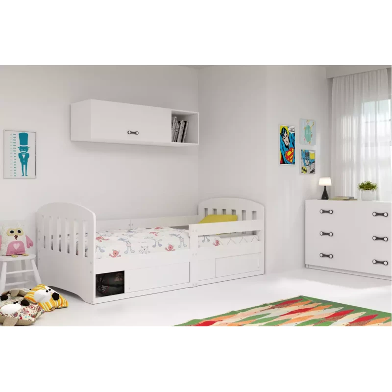 Gyerekágy 80x160 GAVRIL tárolóhellyel és matraccal - fehér