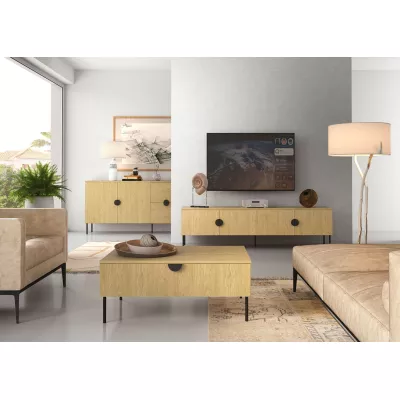 TV állvány 160 cm MOSQURA - balti tölgyfa