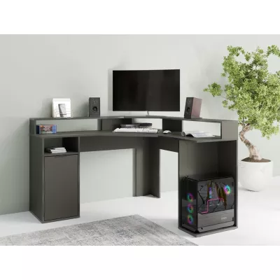 Sarok PC asztal CURUMANI - grafit