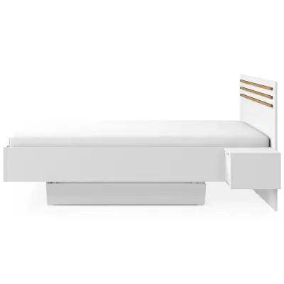 Franciaágy 180x200 TURBO - artisan tölgy / fehér + 2 db éjjeliszekrény INGYEN