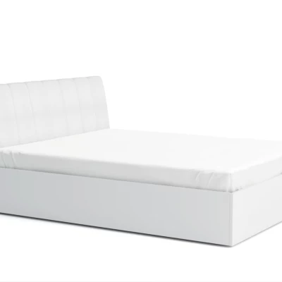 Franciaágy tárolóval 160x200 GUAMO - alpesi fehér / fényes fehér